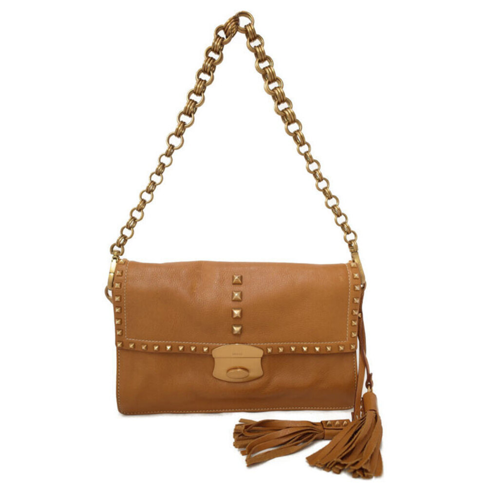 Prada Studded Chain Semi Shoulder Bag